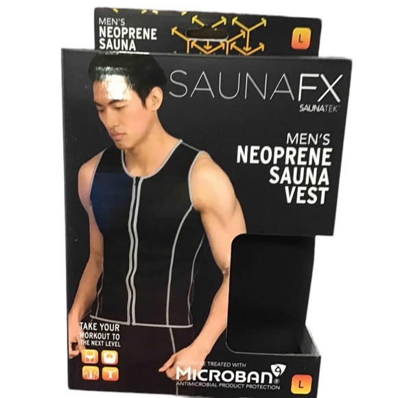 SAUNAFX Men s Slimming Neoprene Sauna Vest Large NWT - Picture 3 of 3